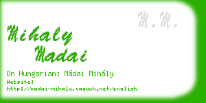 mihaly madai business card