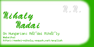 mihaly madai business card